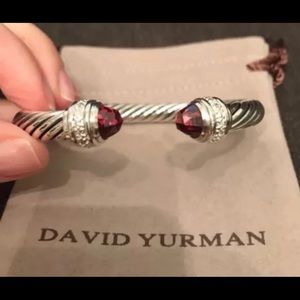 Authentic David Yurman 7mm Garnet Bracelet